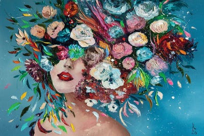 Violet - Canvas Prints: Blooming Thoughts by KuptsovaArt