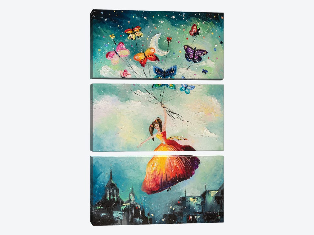 Fly Away by KuptsovaArt 3-piece Canvas Artwork