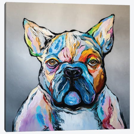 French Bulldog Canvas Print #KPV68} by KuptsovaArt Canvas Art Print