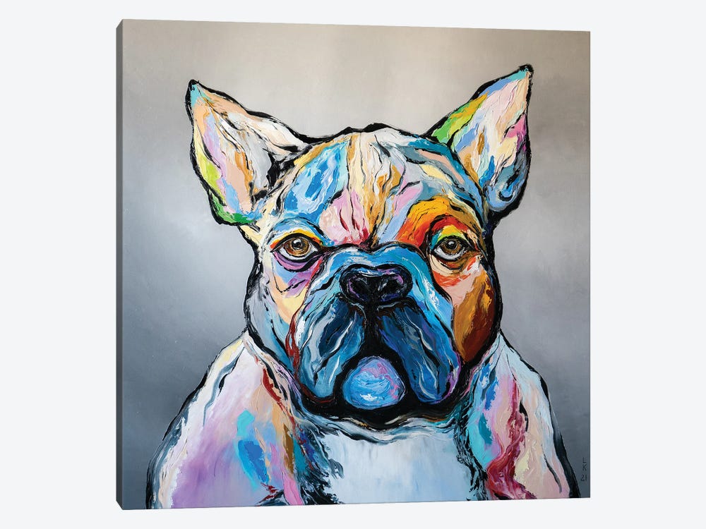 French Bulldog by KuptsovaArt 1-piece Canvas Print