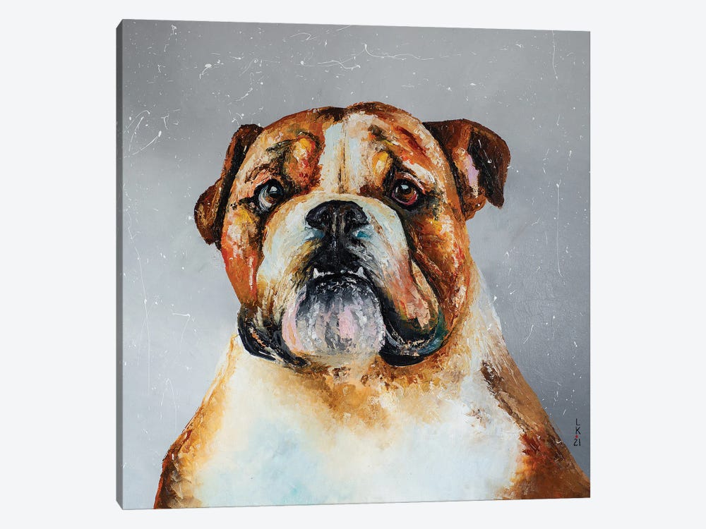 Hey Bulldog by KuptsovaArt 1-piece Canvas Art Print