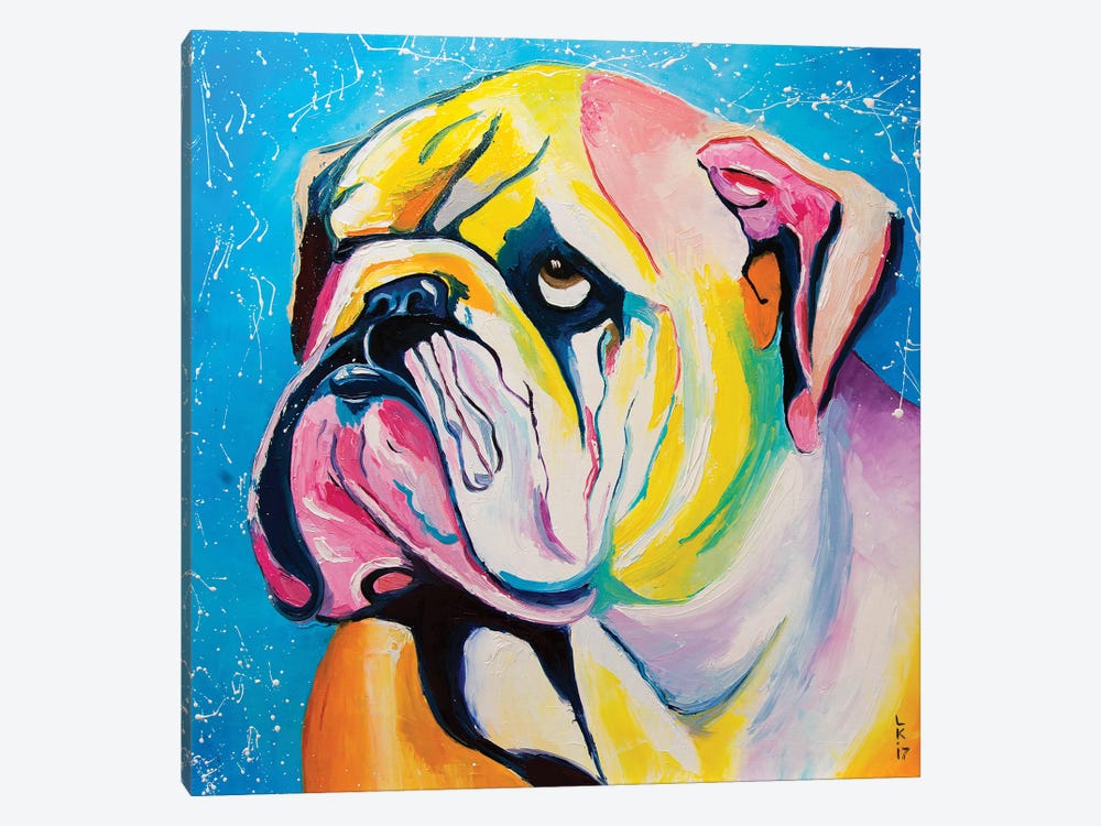 Hey Bulldog II 1-piece Canvas Wall Art