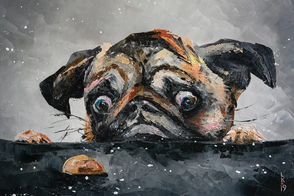 Pugs: I Really Want A Cookie by KuptsovaArt