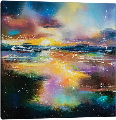 Impression Of The Sea Sunset II Canvas Art Print - KuptsovaArt