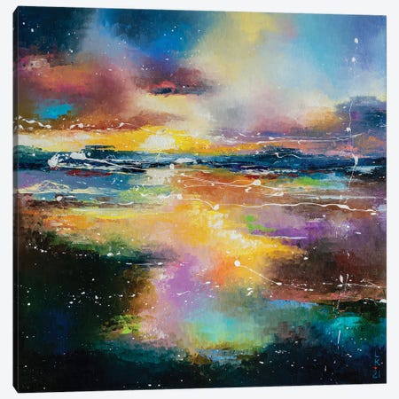 Impression Of The Sea Sunset II Canvas Print #KPV8} by KuptsovaArt Canvas Art Print