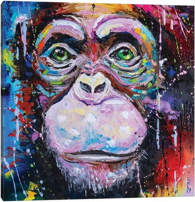 I'm Chimpanzee Canvas Art Print - Chimpanzees