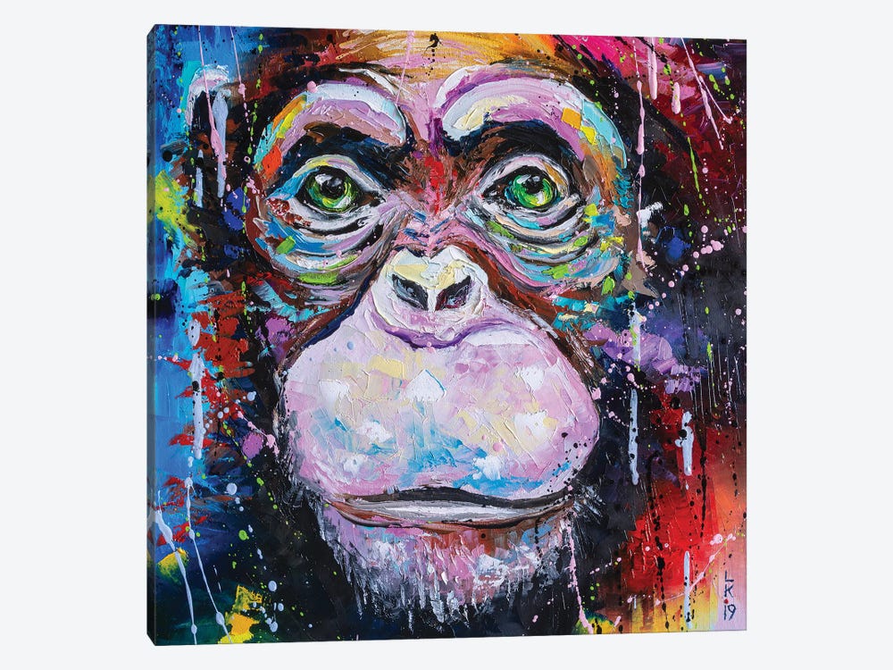 I'm Chimpanzee by KuptsovaArt 1-piece Canvas Art
