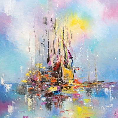 Illusive Boats by KuptsovaArt canvas print