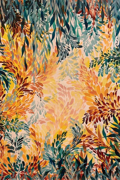 Turquoise Yellow by Shushanik Karapetyan framed wall art