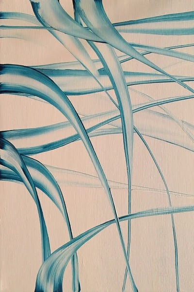 Meditation In Turquoise by Shushanik Karapetyan framed wall art