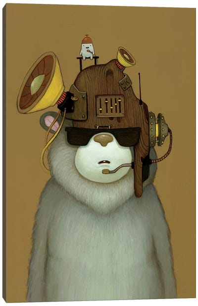 Karaoke Helmet Canvas Art Print - Kristian Adam