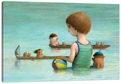 Rowing Club Canvas Art Print - Kristian Adam