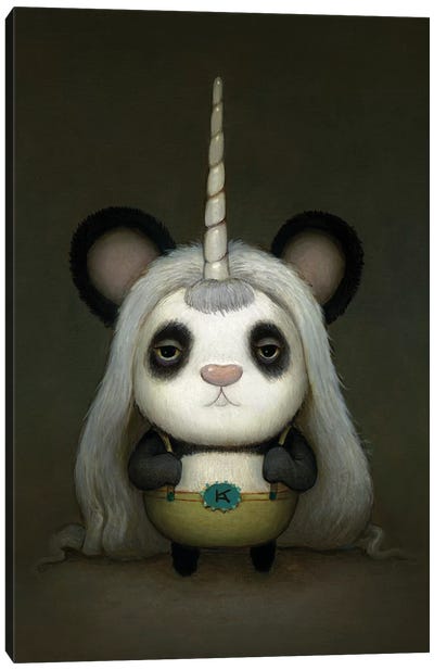 Baby Pandacorn Canvas Art Print - Kristian Adam