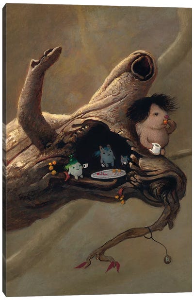 Tea In The Tree Canvas Art Print - Kristian Adam