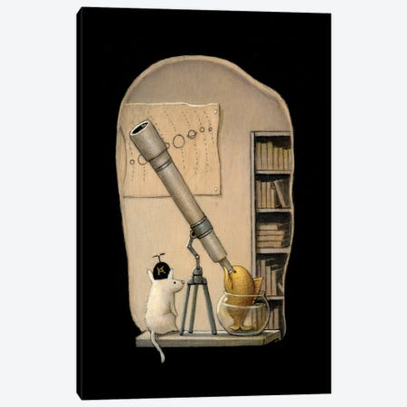 The Young Astronomer Canvas Print #KRA65} by Kristian Adam Canvas Wall Art
