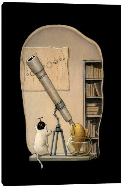 The Young Astronomer Canvas Art Print - Kristian Adam