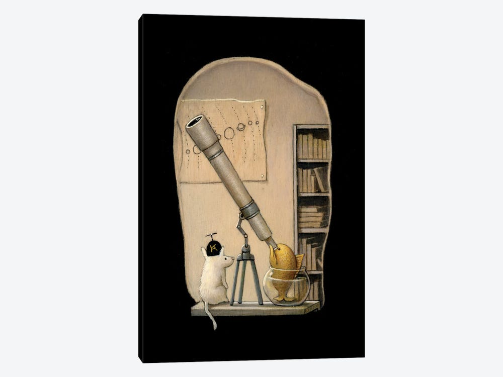 The Young Astronomer 1-piece Canvas Wall Art