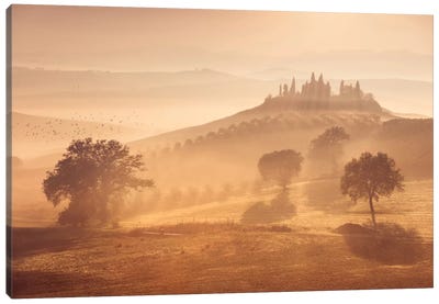 Autumn In Tuscany XII Canvas Art Print - Hill & Hillside Art