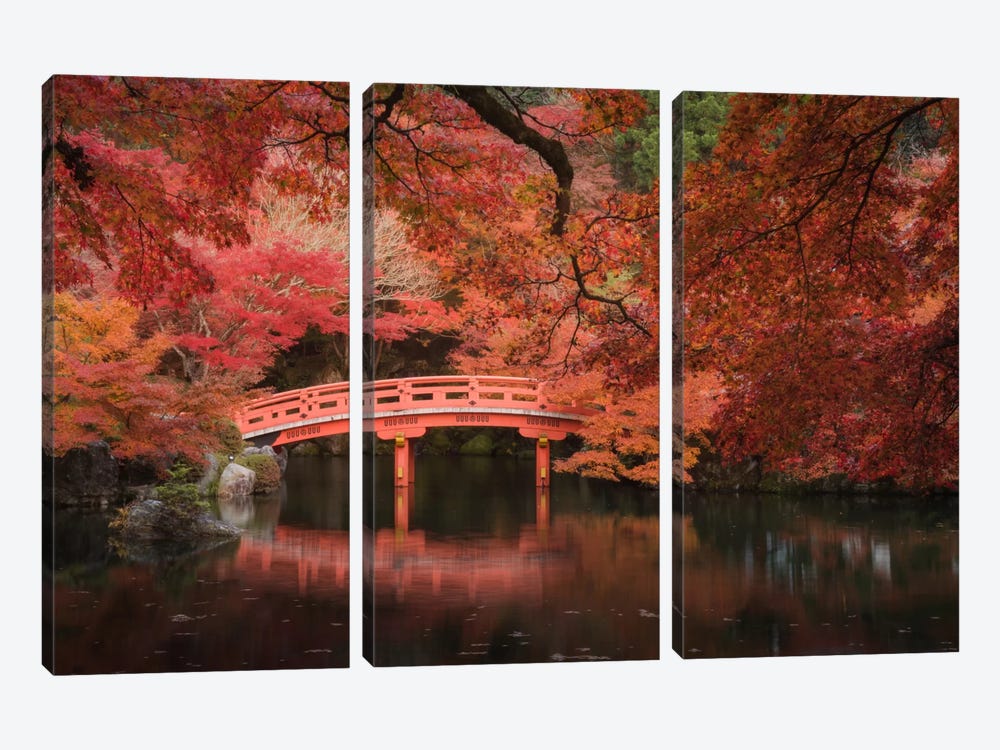 Autumn In Japan V by Daniel Kordan 3-piece Canvas Art Print