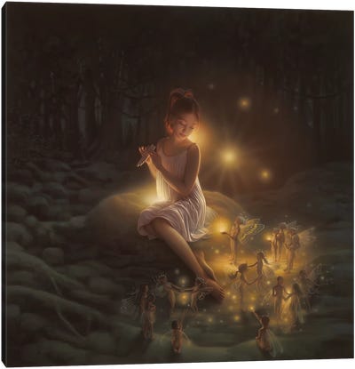 Dream Celebration Canvas Art Print - Mythical Creature Art