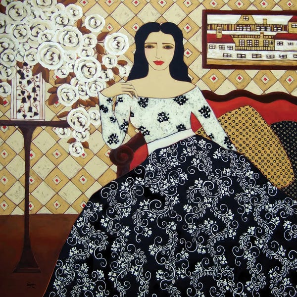 Evening With Ivory Roses