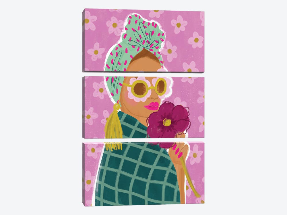 Peachy Girl by Kristina Hultkrantz 3-piece Art Print