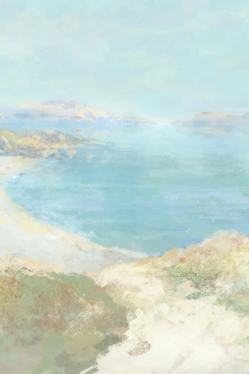 Tranquil Coastline Under Soft Skies by Ken Roko wall art