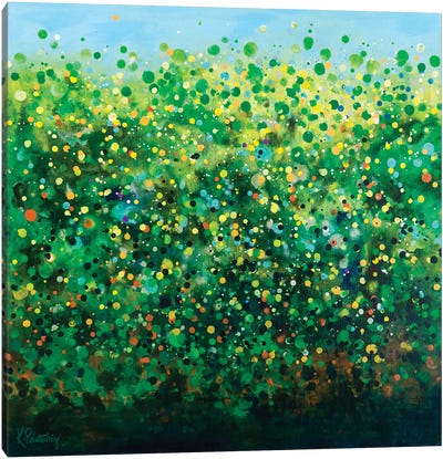 Sounds Of Summer Canvas Art Print - Green Art
