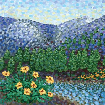 Mountain High by Kristen Leigh metal wall art