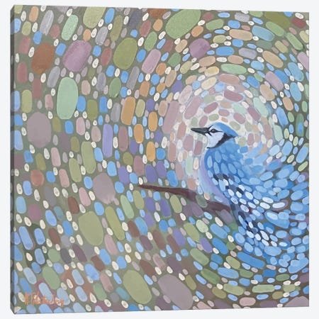 Blue Jay Winds Canvas Print #KRP54} by Kristen Leigh Canvas Artwork