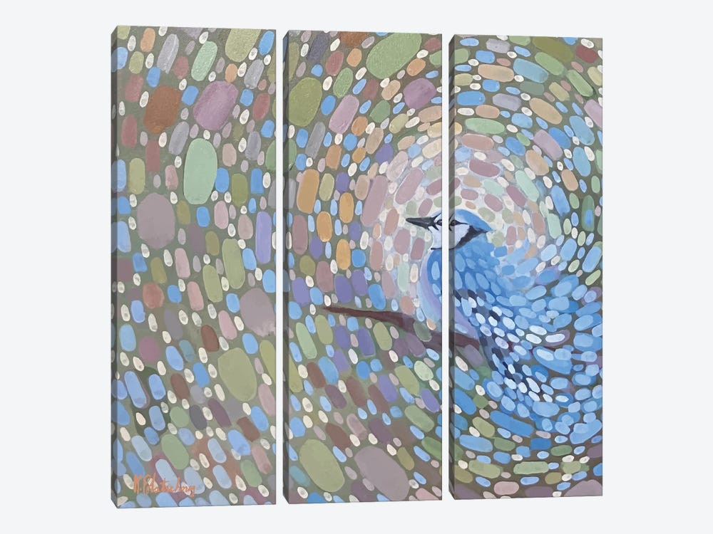 Blue Jay Winds by Kristen Leigh 3-piece Canvas Wall Art