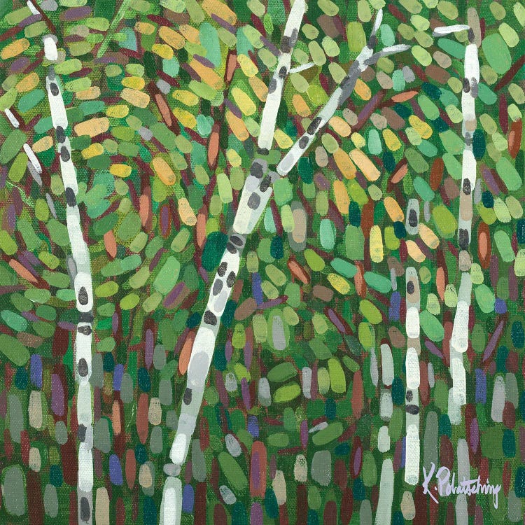 Summer Birches With Wind In Motion