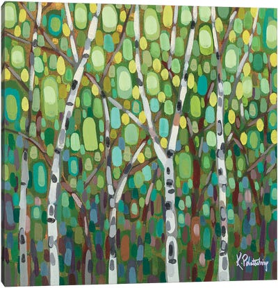 Summer Trees In Calm Winds Canvas Art Print - Kristen Leigh