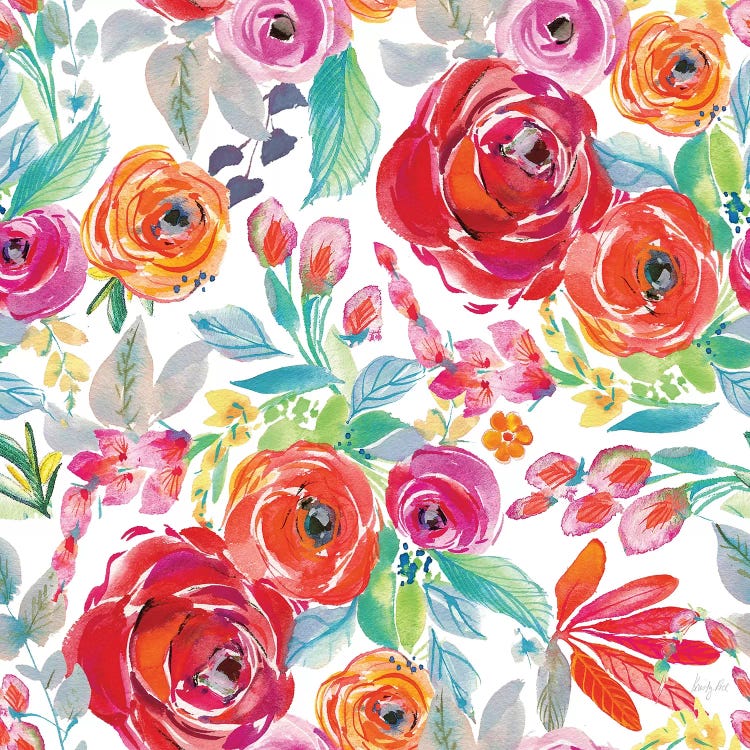 Fridas Flower Fancy Pattern I by Kristy Rice wall art