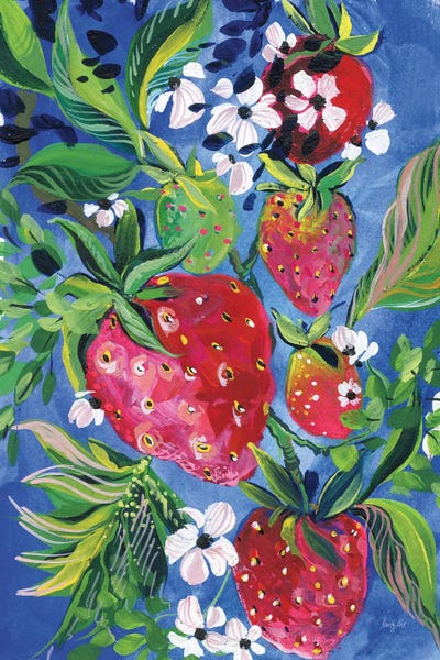 Juicy Strawberries by Kristy Rice art print