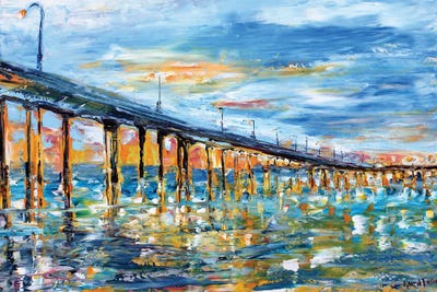 OB Pier by Karen Tarlton canvas print