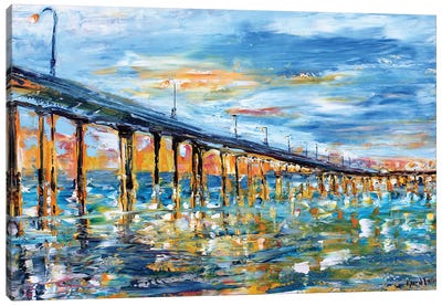 OB Pier Canvas Art Print - Karen Tarlton