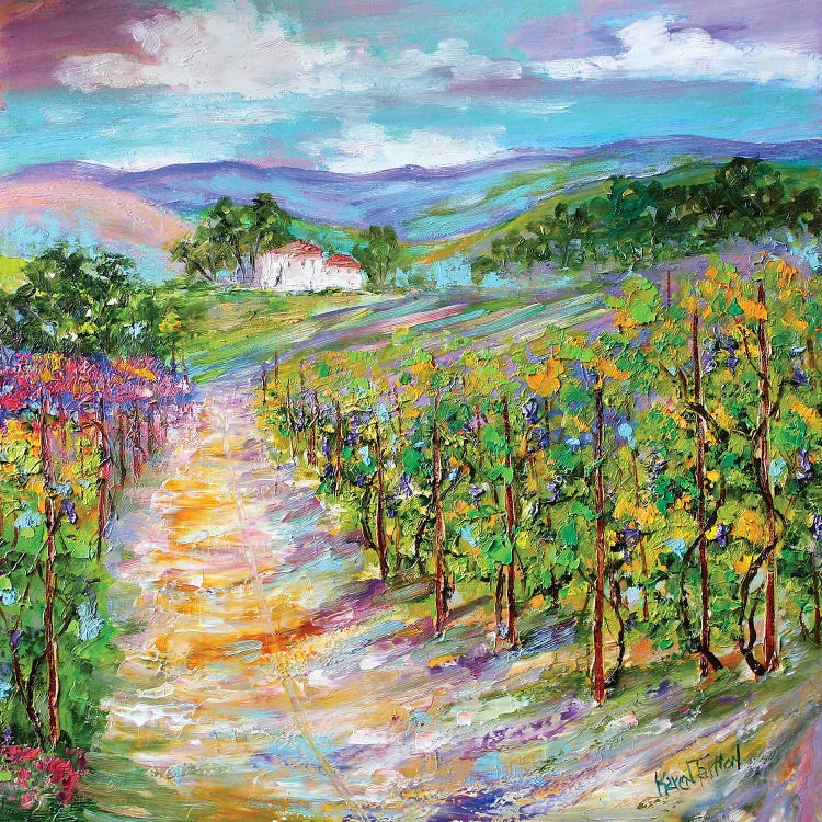 Original Oil Painting Napa Valley California by Karen Tarlton wall art