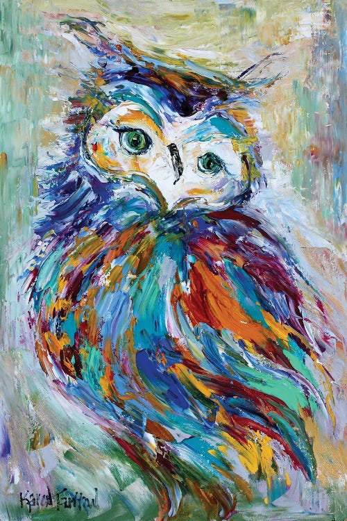 Owl Whimsy by Karen Tarlton wall art