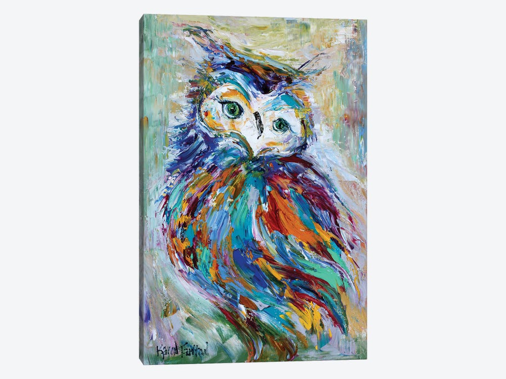 Owl Whimsy by Karen Tarlton 1-piece Canvas Art