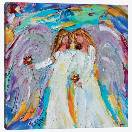 Angel Besties Canvas Print #KRT10} by Karen Tarlton Canvas Art Print