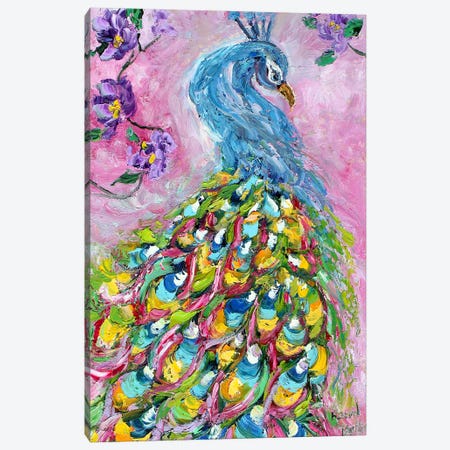 Peacock Dance Canvas Print #KRT112} by Karen Tarlton Canvas Art
