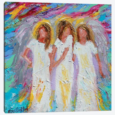 Angel Friends Canvas Print #KRT11} by Karen Tarlton Canvas Print