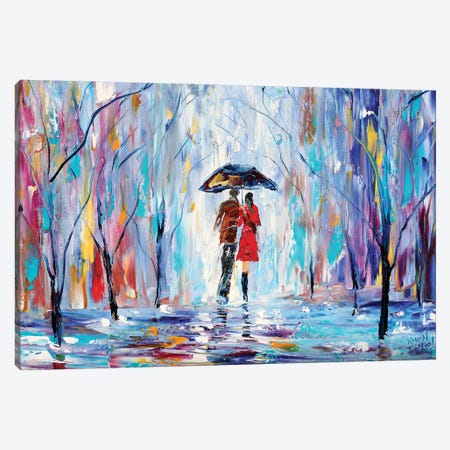 Rainy Love Canvas Print #KRT125} by Karen Tarlton Canvas Art