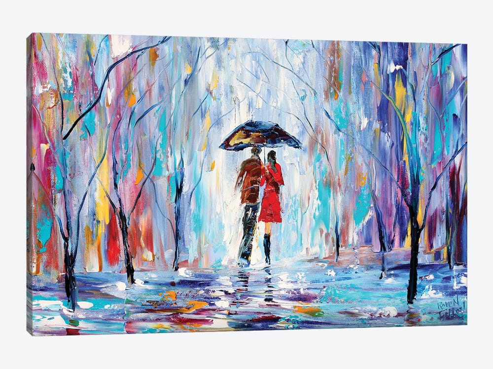 Rainy Love by Karen Tarlton 1-piece Canvas Print