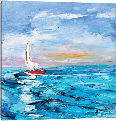 Sailboat Canvas Art Print - Karen Tarlton