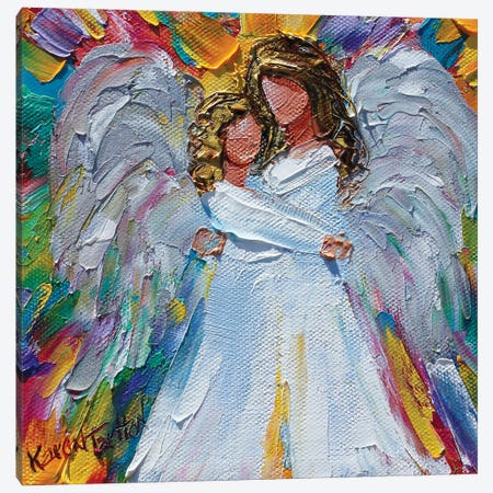 Angel Hugs Canvas Print #KRT12} by Karen Tarlton Canvas Art Print