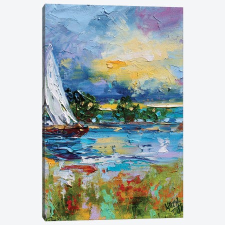 Sailing Into Sunset Canvas Print #KRT132} by Karen Tarlton Canvas Wall Art