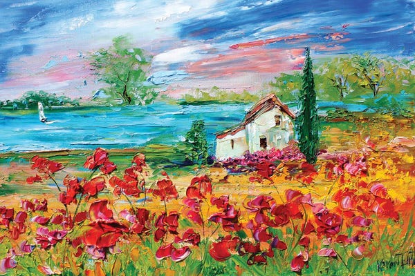 Poppies: Seaside Cottage Sunshine by Karen Tarlton