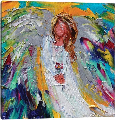 Spring Angel Of Joy Canvas Art Print - Happiness Art